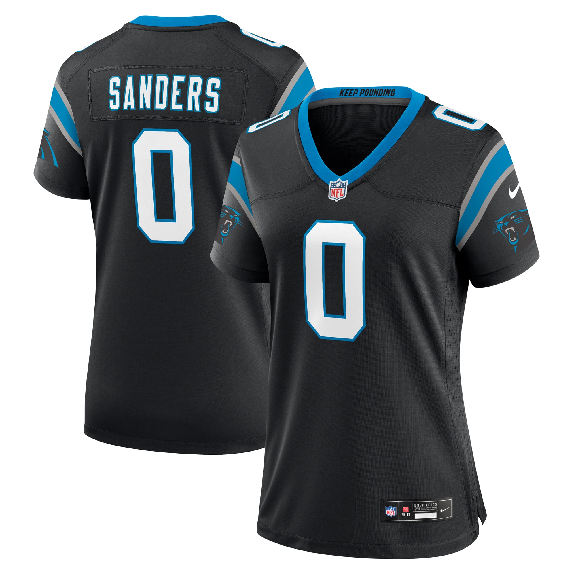 Women's Nike Ja'Tavion Sanders Black Carolina Panthers Game Jersey