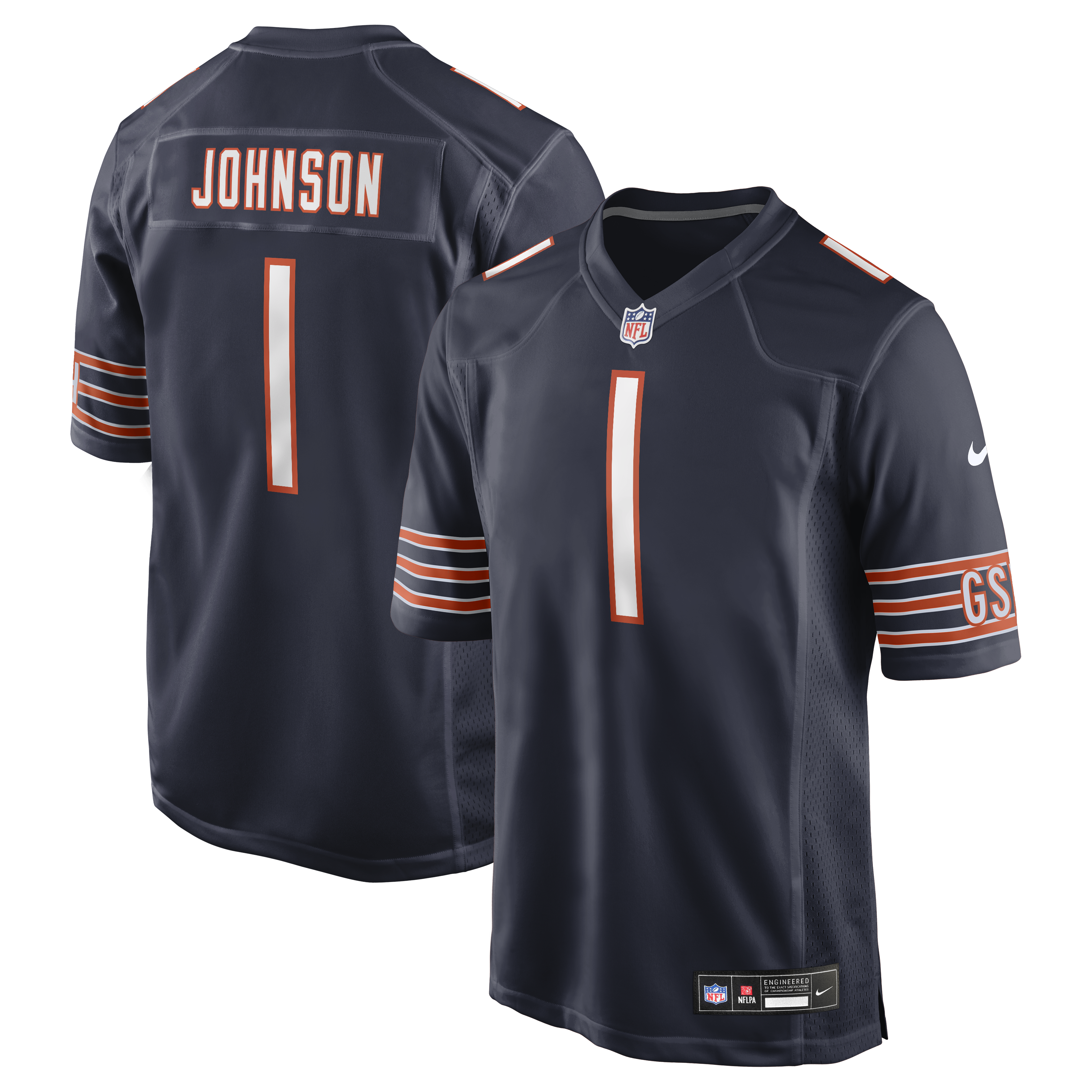 Men's Nike Jaylon Johnson Navy Chicago Bears Game Jersey