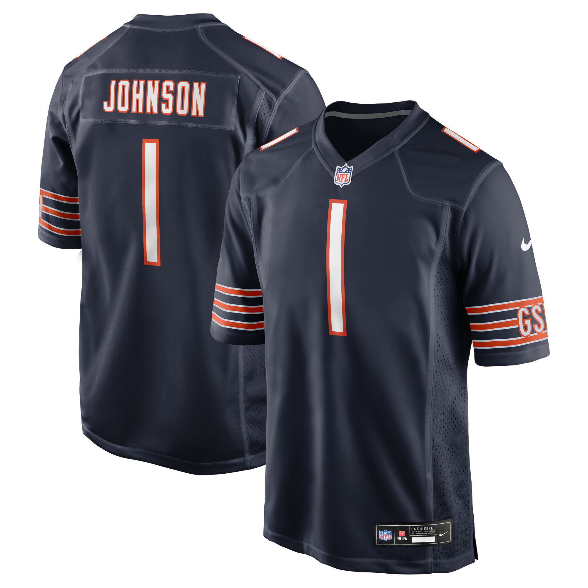 Men's Nike Jaylon Johnson Navy Chicago Bears Game Jersey