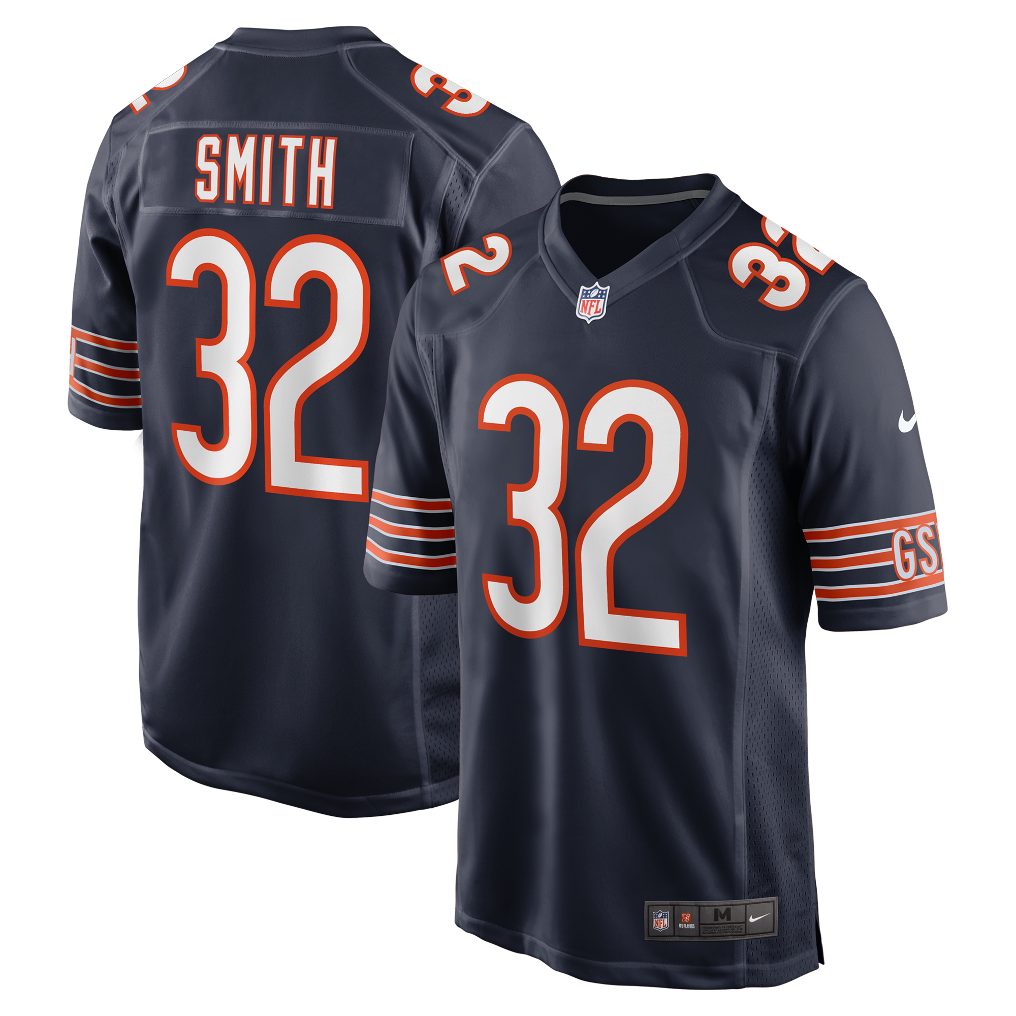 Men's Nike Terell Smith  Navy Chicago Bears  Game Jersey