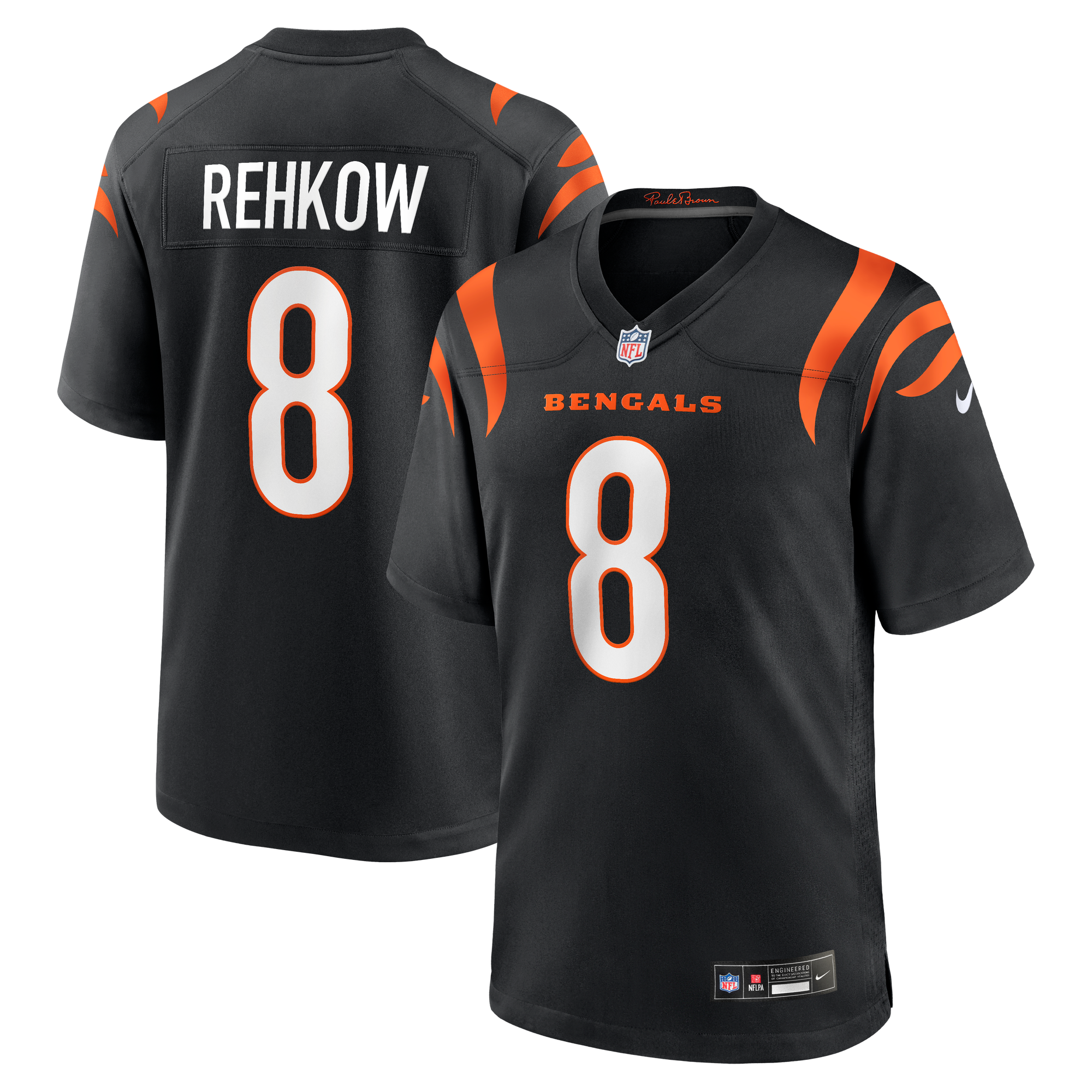 Men's Nike Ryan Rehkow Black Cincinnati Bengals Game Jersey