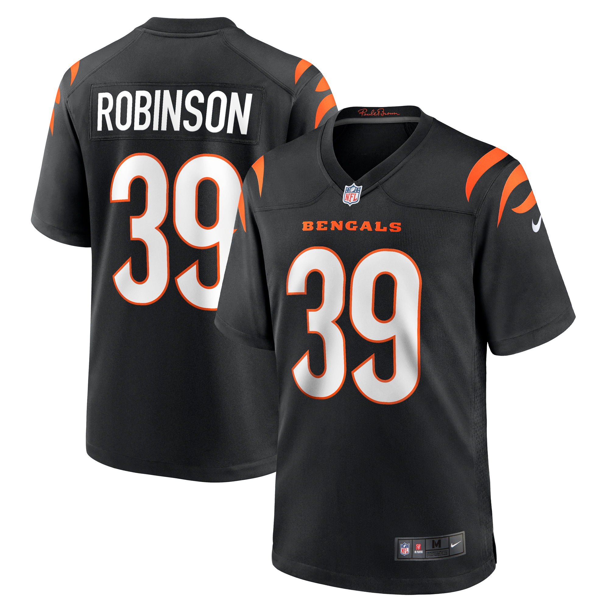 Men's Nike Lance Robinson  Black Cincinnati Bengals  Game Jersey