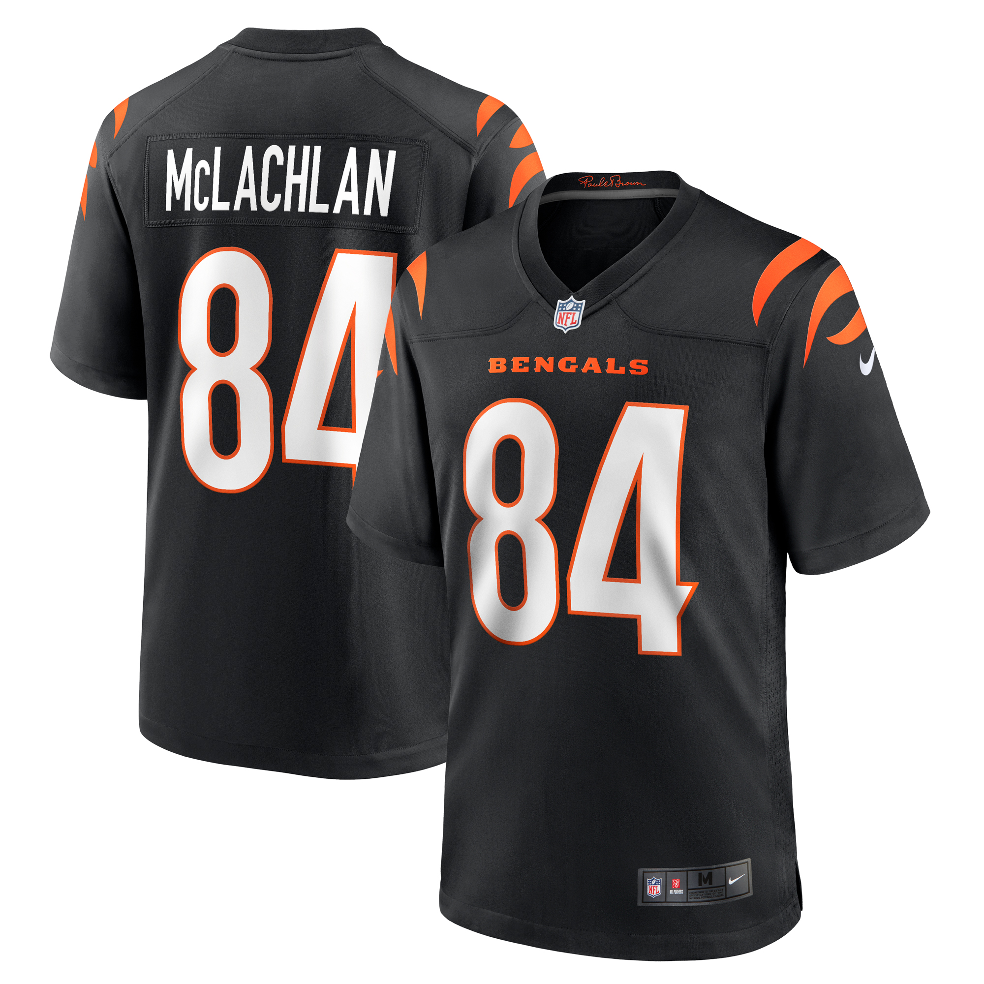 Men's Nike Tanner McLachlan  Black Cincinnati Bengals  Game Jersey