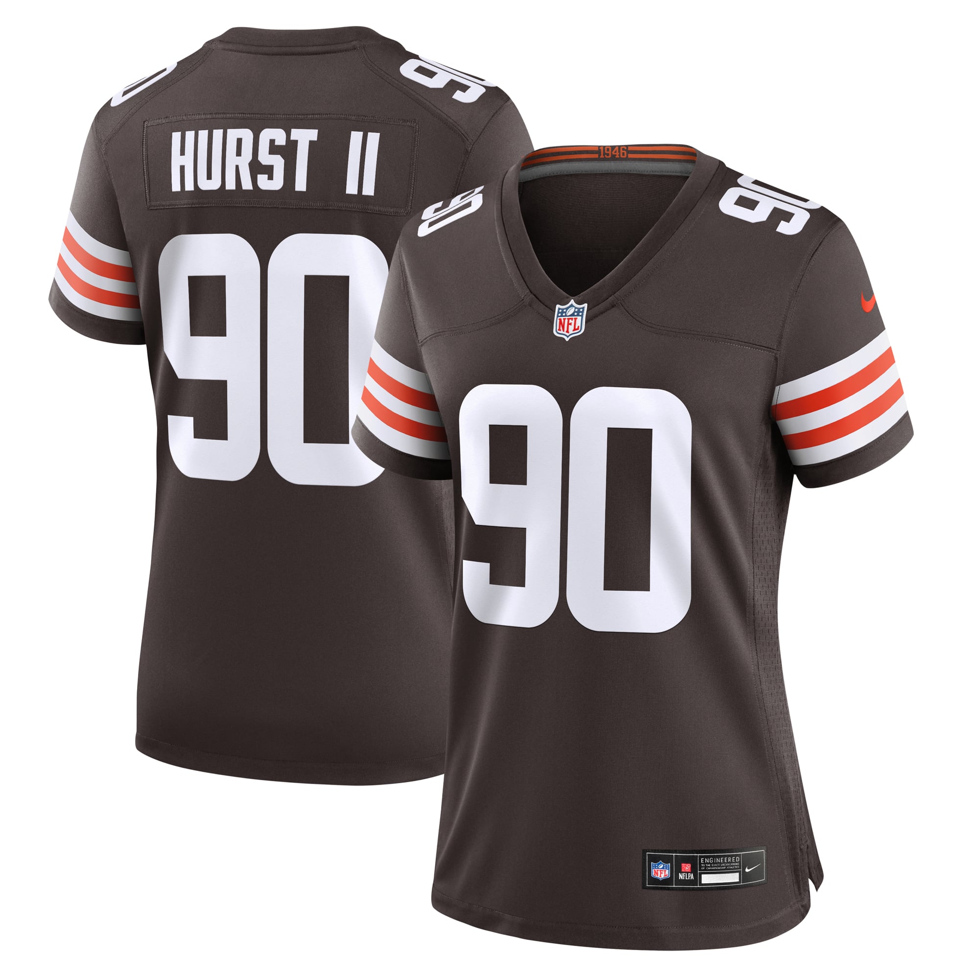 Women's Nike Maurice Hurst II Brown Cleveland Browns Game Jersey