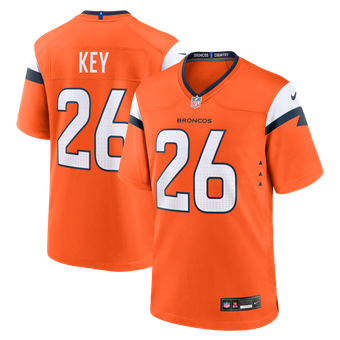 Men's Nike Devon Key  Orange Denver Broncos Team Game Jersey