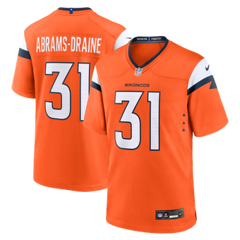 Men's Nike Kris Abrams-Draine  Orange Denver Broncos Team Game Jersey