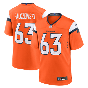 Men's Nike Alex Palczewski  Orange Denver Broncos Team Game Jersey