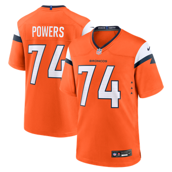 Men's Nike Ben Powers  Orange Denver Broncos Team Game Jersey