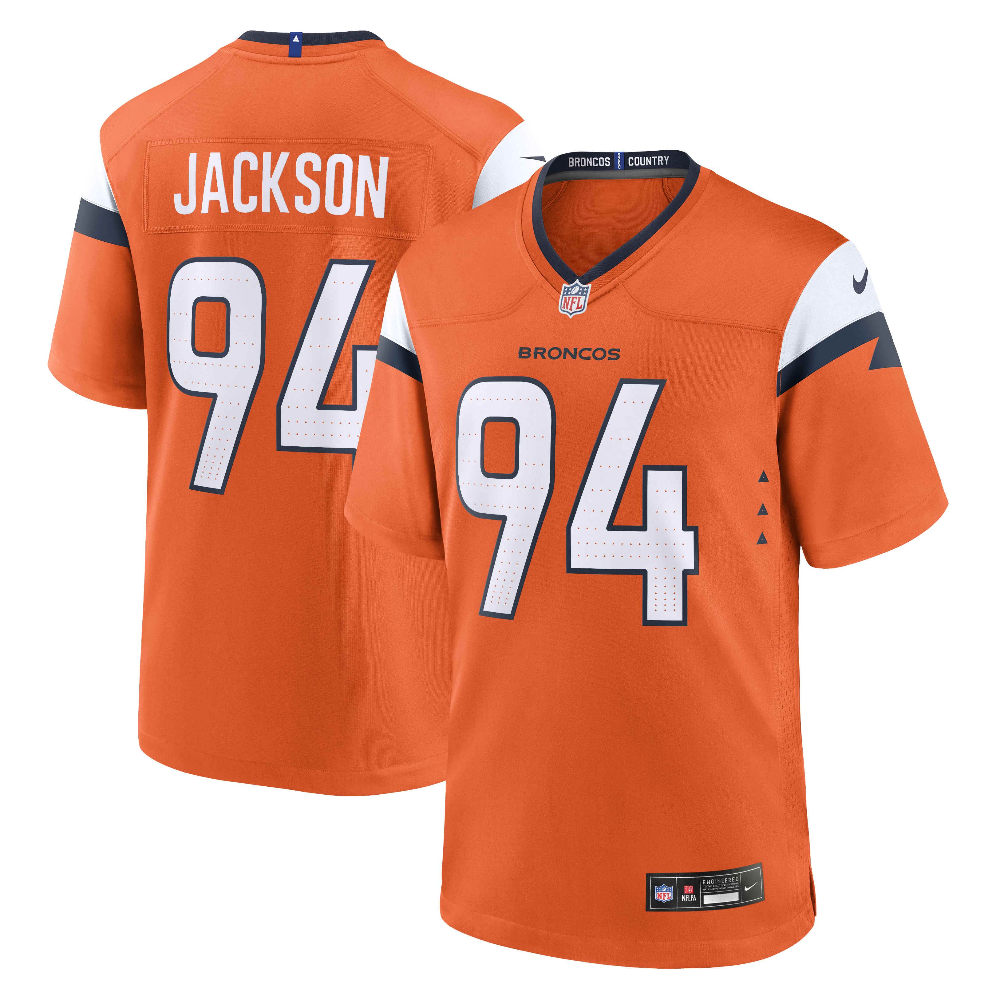 Men's Nike Jordan Jackson Orange Denver Broncos Team Game Jersey