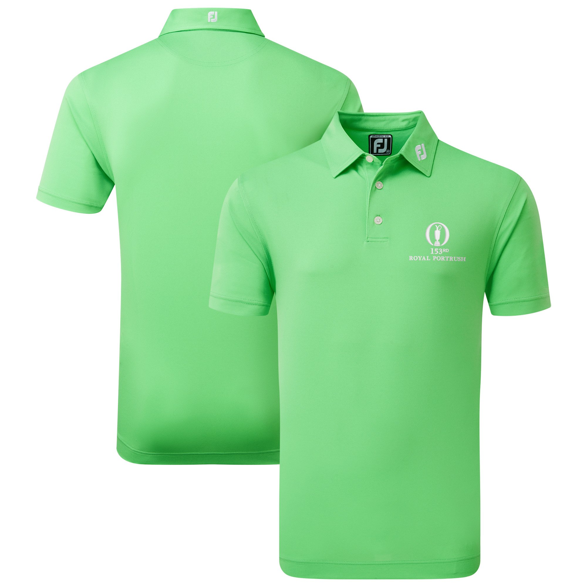 Polo The 153rd Open Royal Portrush FootJoy Stretch - Verde