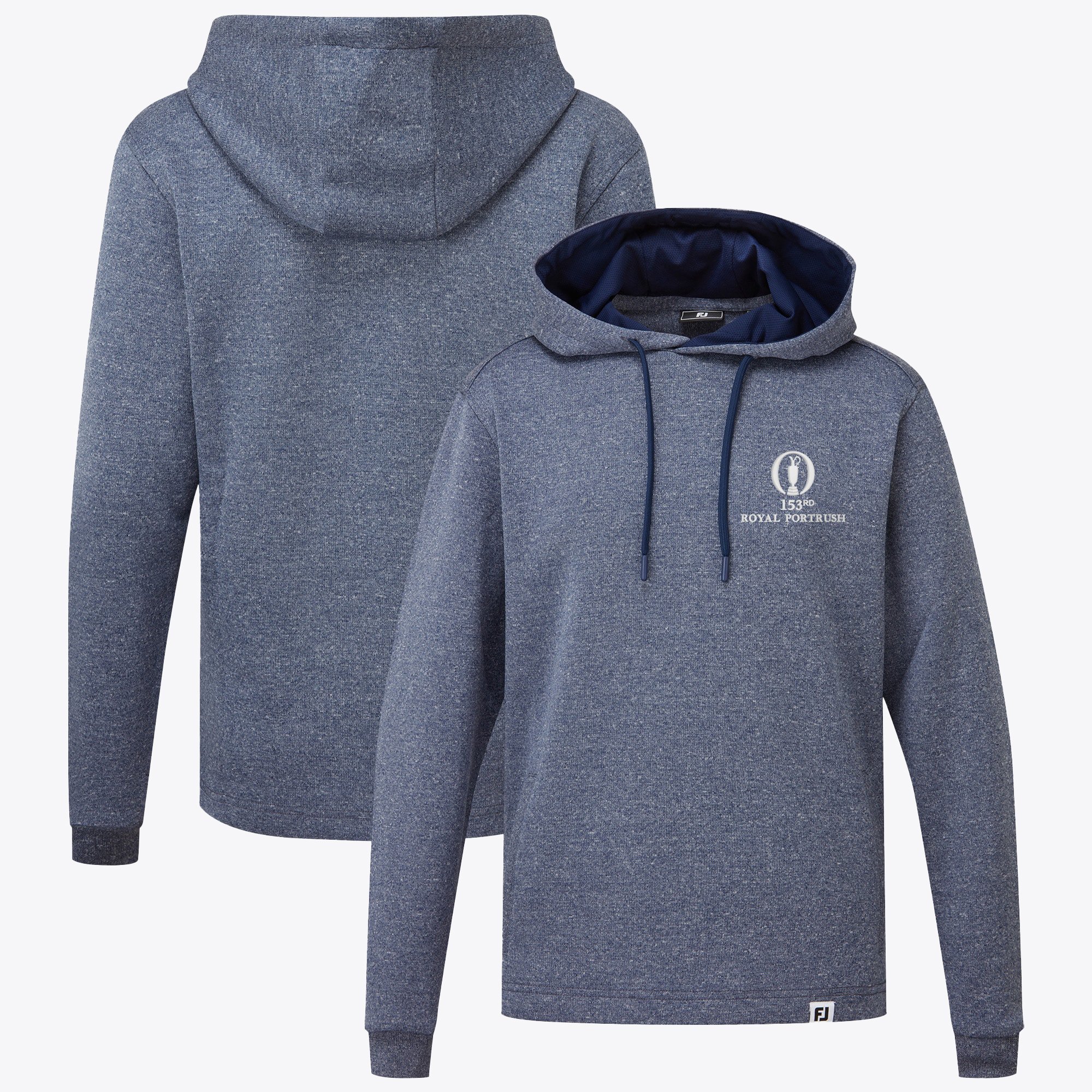 Felpa con cappuccio FootJoy del The 153rd Open Royal Portrush - Heather Blu Nay - Giovani