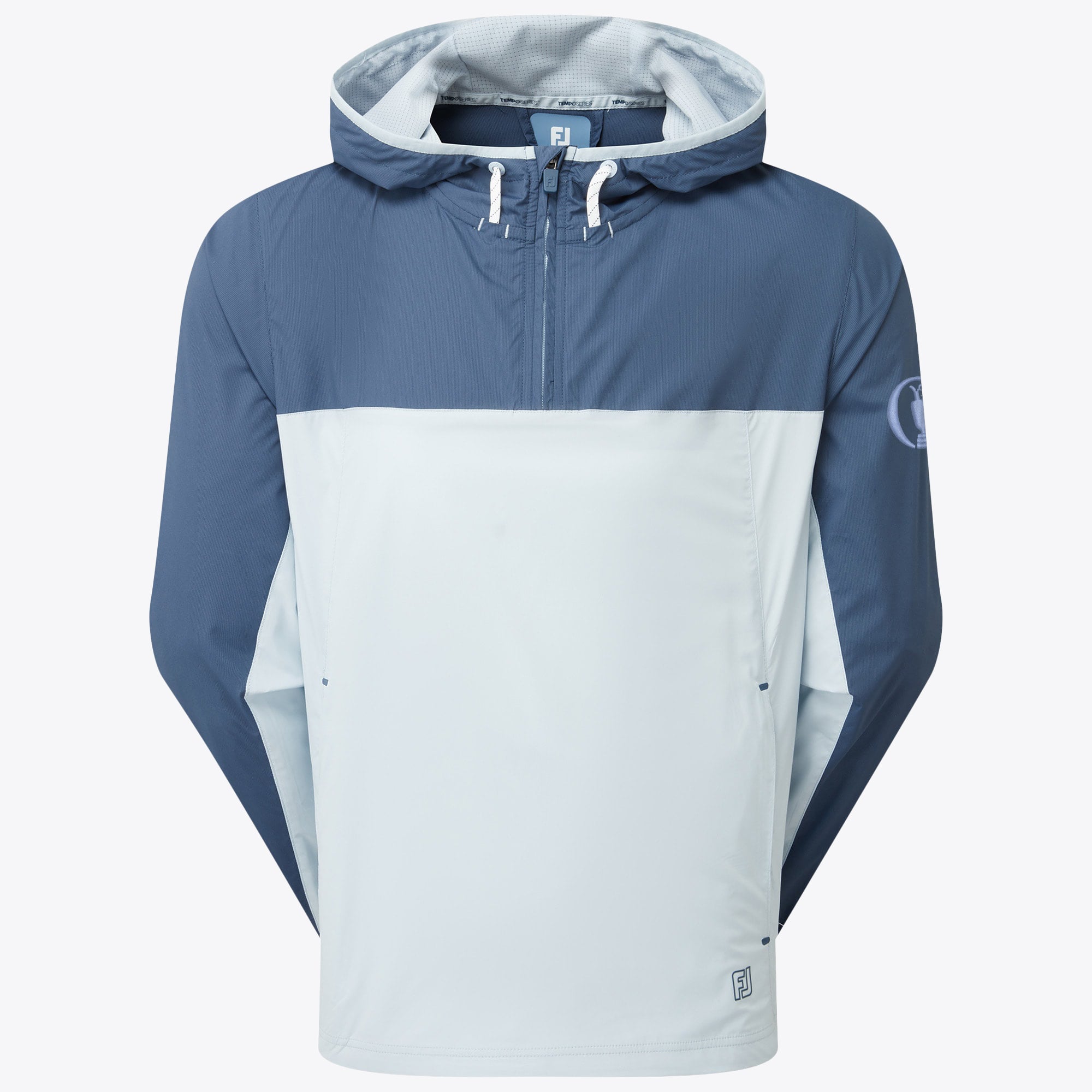 Giacco con cappuccio The Open FootJoy TempoSeries - Blu Navy/Blu chiaro