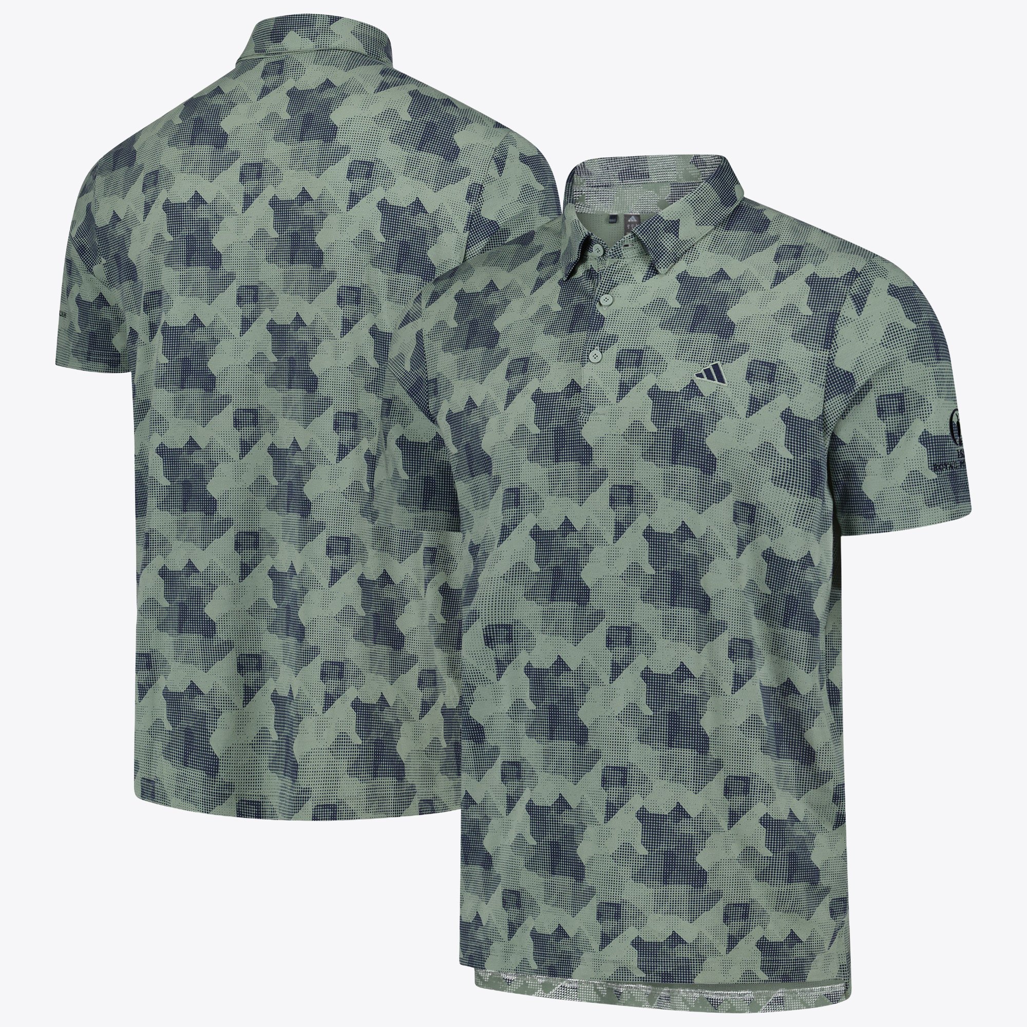 Polo The 153rd Open Royal Portrush adidas Ultimate 365 All Over Print - Verde