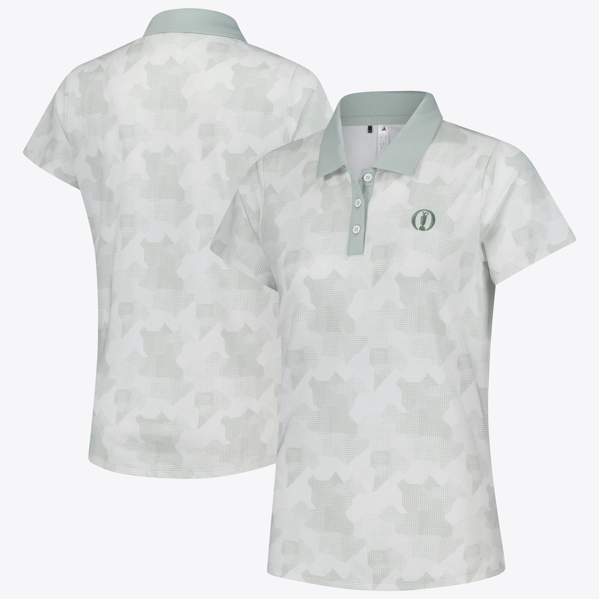 Polo The Open adidas Ultimate Print - Argento - Donna