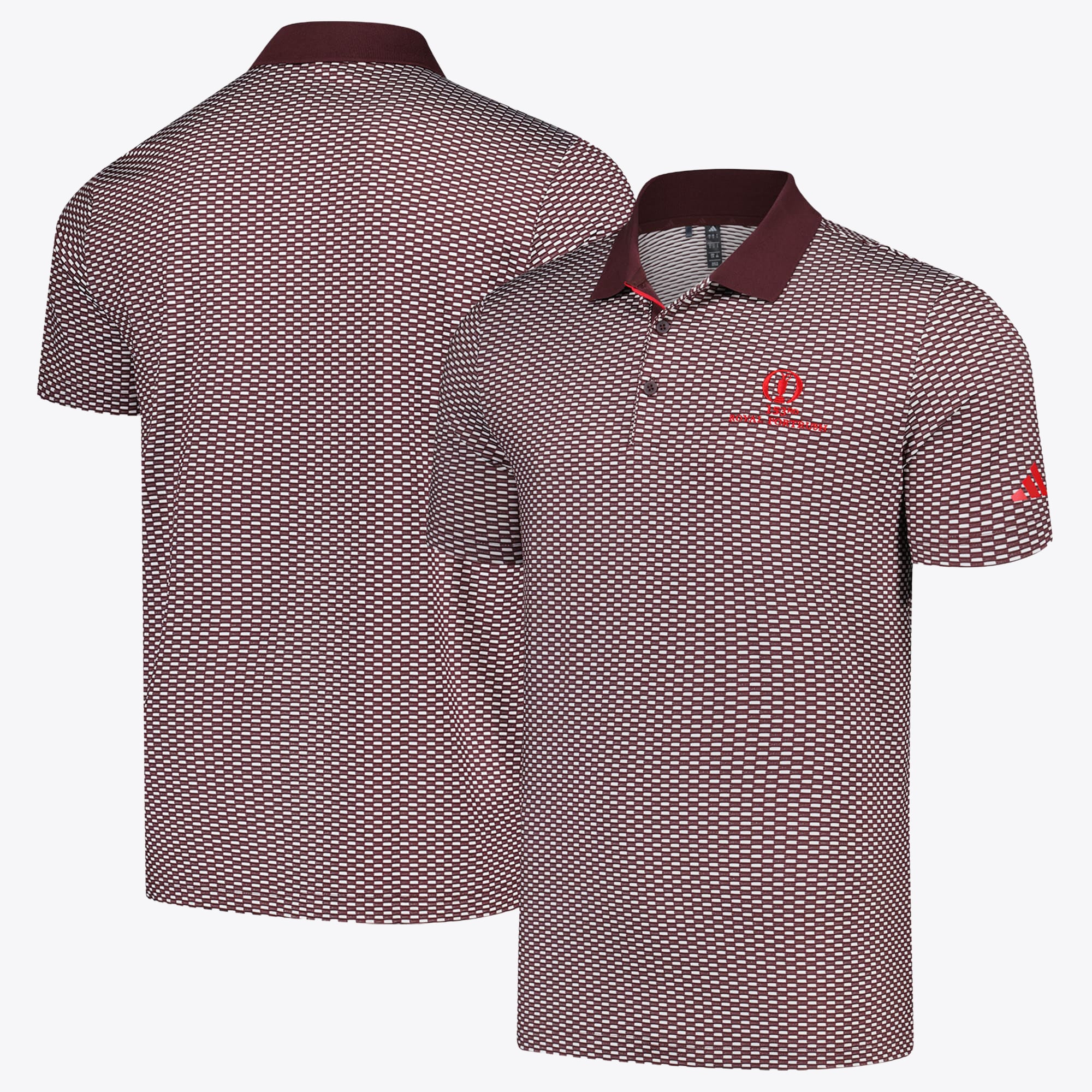 Polo The 153rd Open Royal Portrush adidas Textured - Rubino