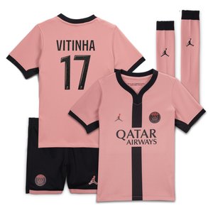 Tenue Third PSG Jordan 24/25 - Jeune Enfant avec flocage Vitinha  17, vue 2