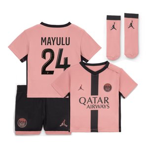 Tenue Third PSG Jordan 24/25 - Bébé avec flocage Mayulu 24, vue 2