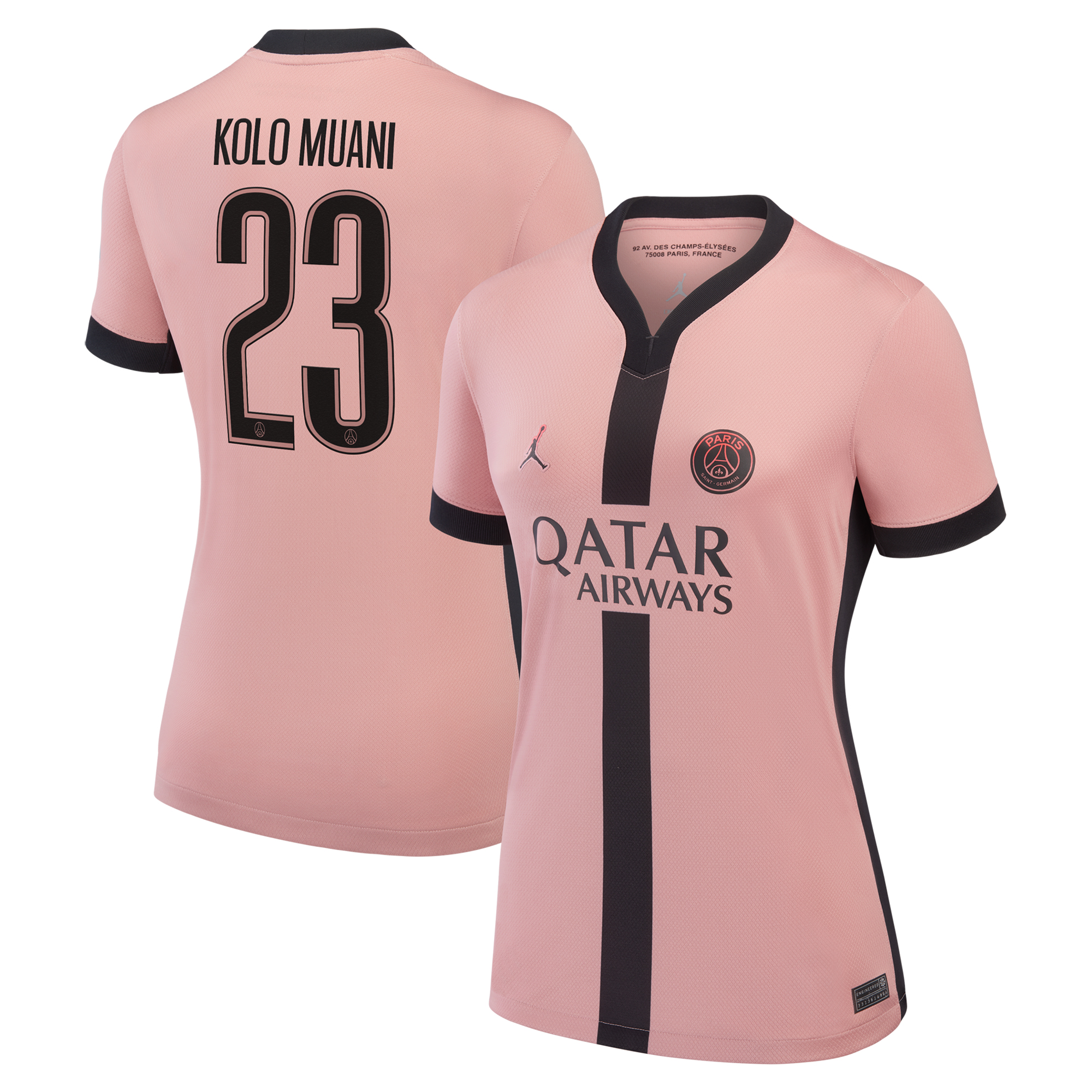 Maillot Third Stadium PSG Jordan 24/25 - Femme - Flocage Coupe Kolo Muani 23