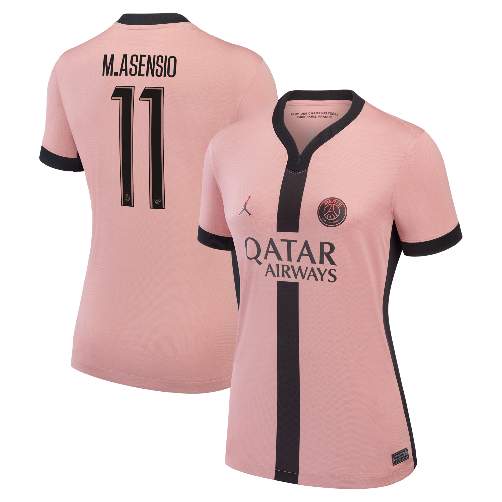 Maillot Third Stadium PSG Jordan 24/25 - Femme - Flocage Coupe M.Asensio 11