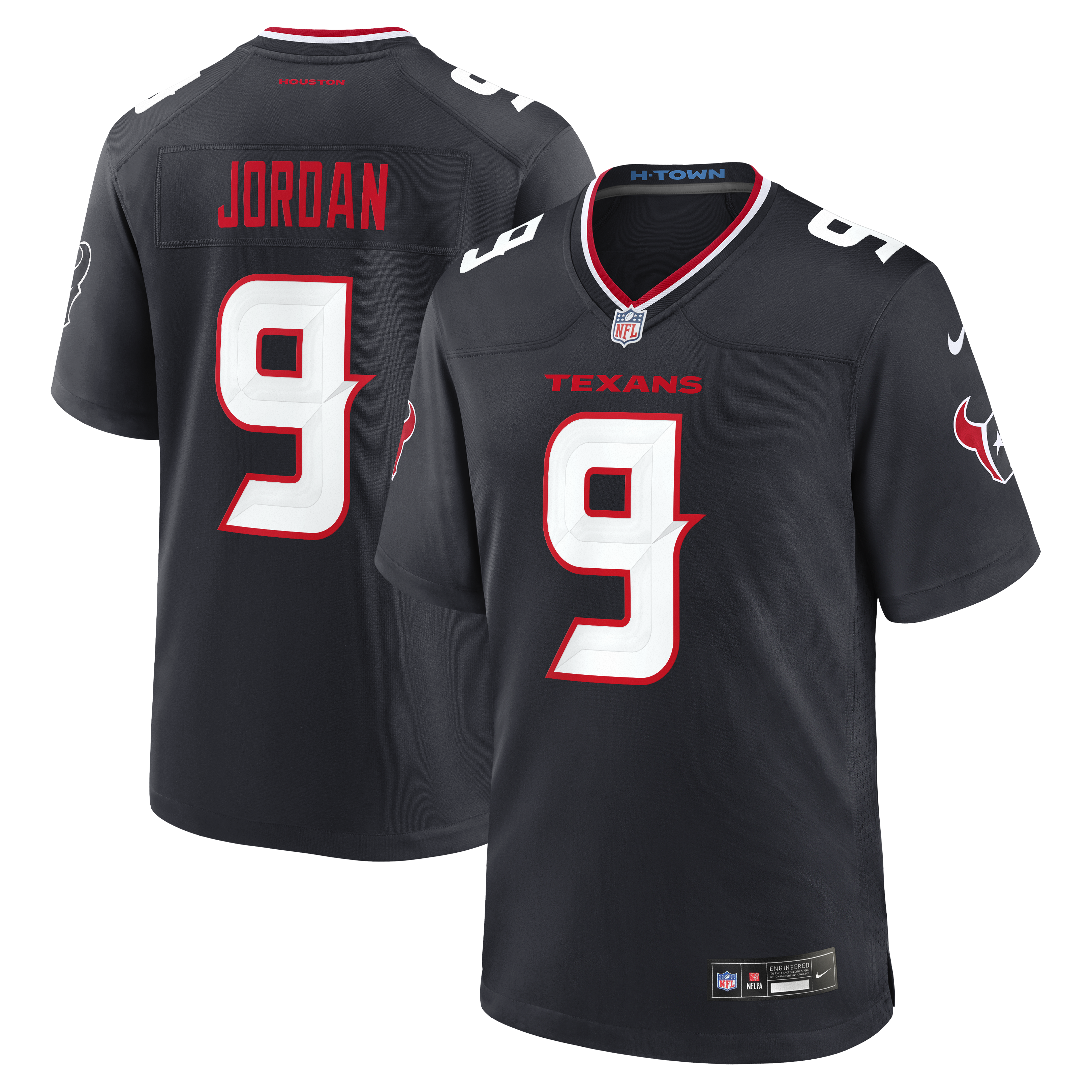 Men's Nike Brevin Jordan Navy Houston Texans Team Game Jersey
