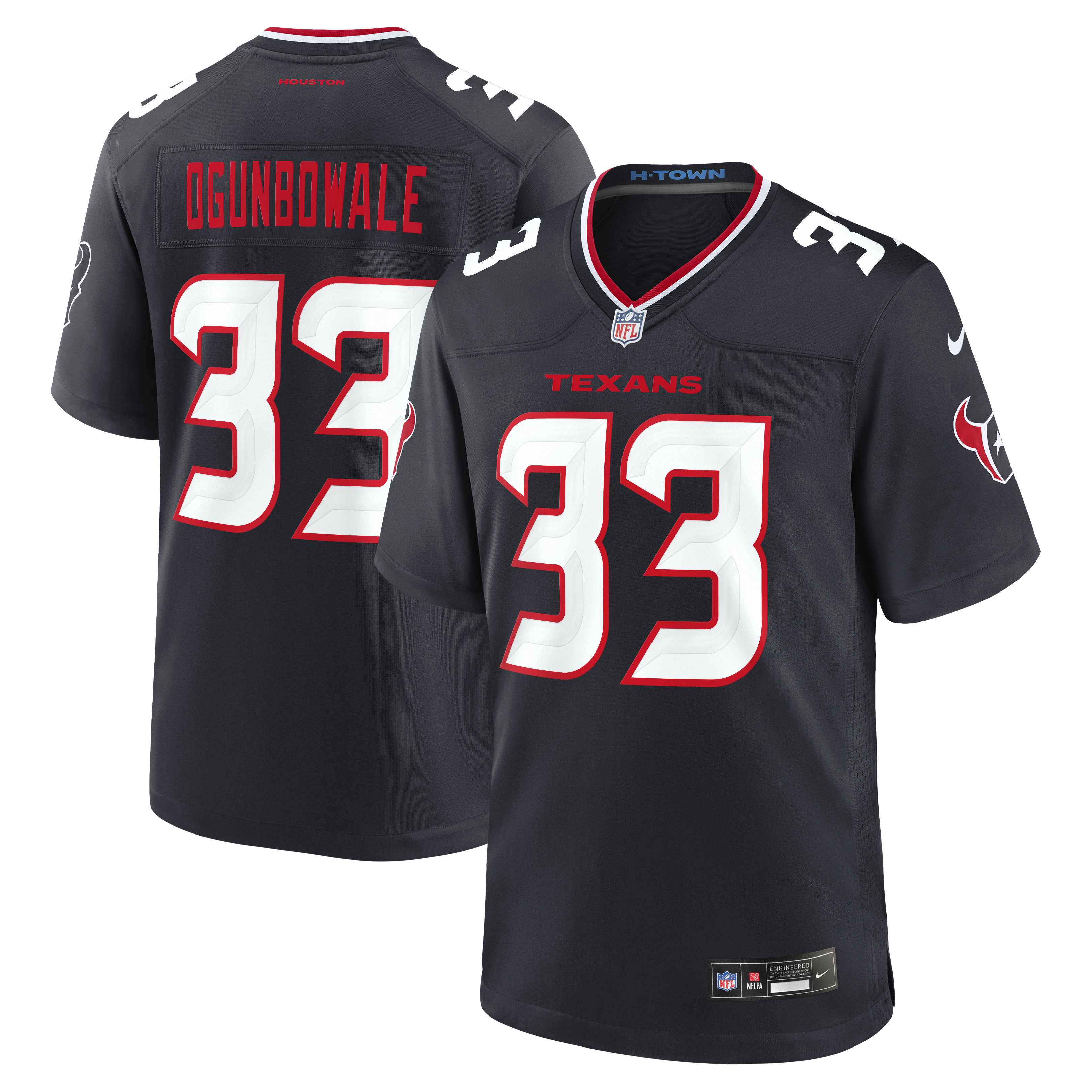Men's Nike Dare Ogunbowale Navy Houston Texans Team Game Jersey