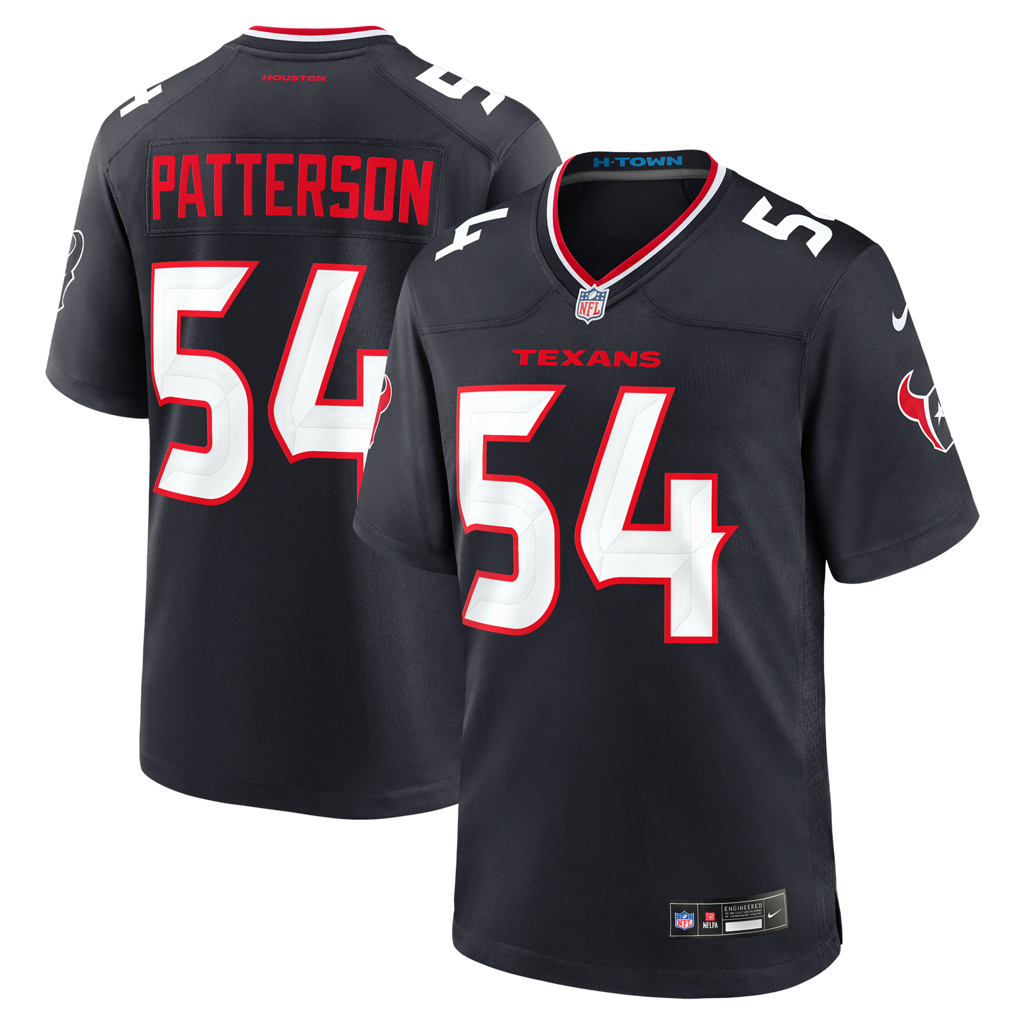 Men's Nike Jarrett Patterson Navy Houston Texans Team Game Jersey