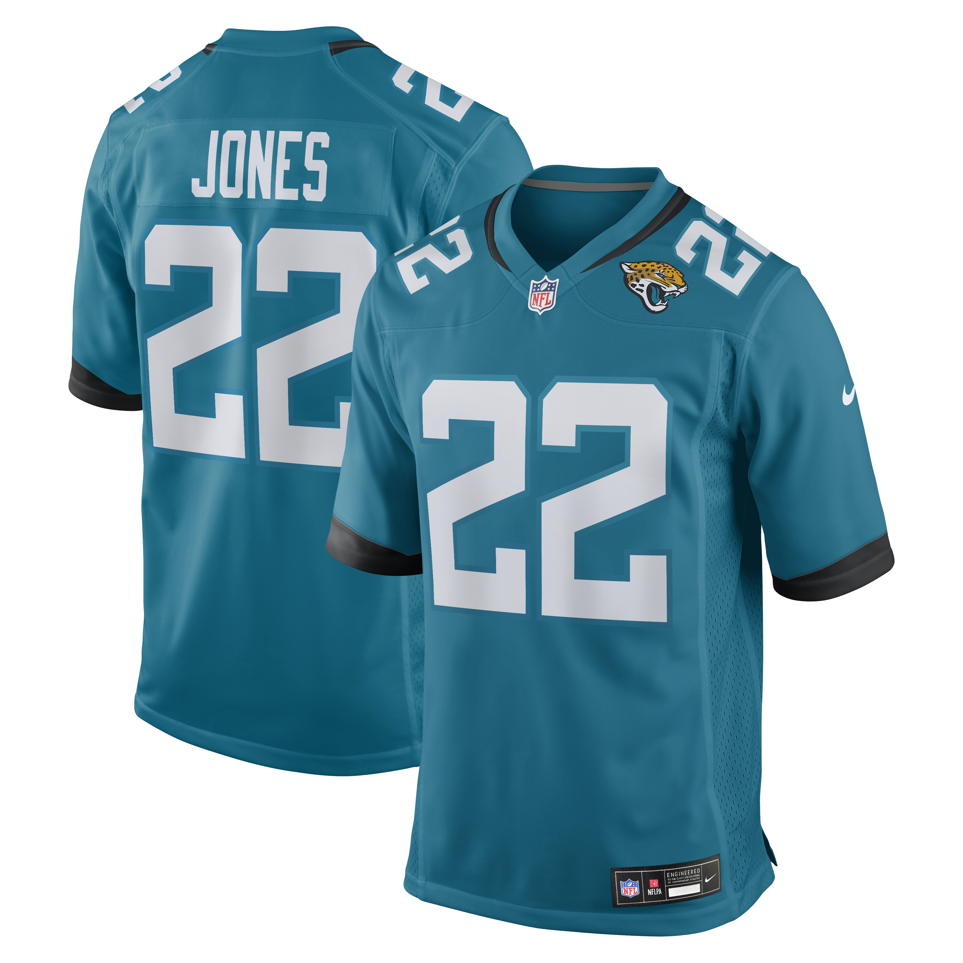 Men's Nike Jarrian Jones  Teal Jacksonville Jaguars Team Game Jersey