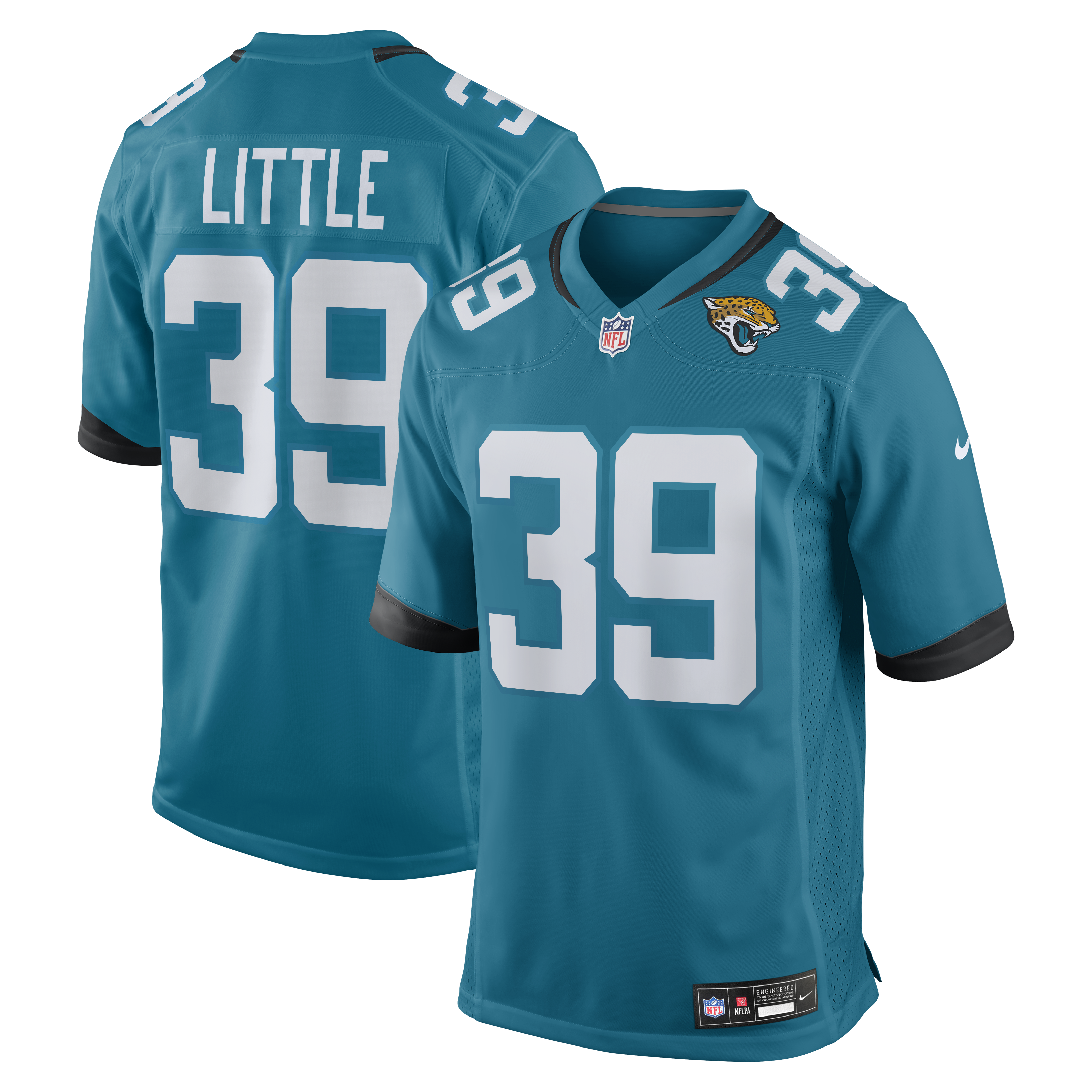 Men's Nike Cam Little Teal Jacksonville Jaguars Team Game Jersey