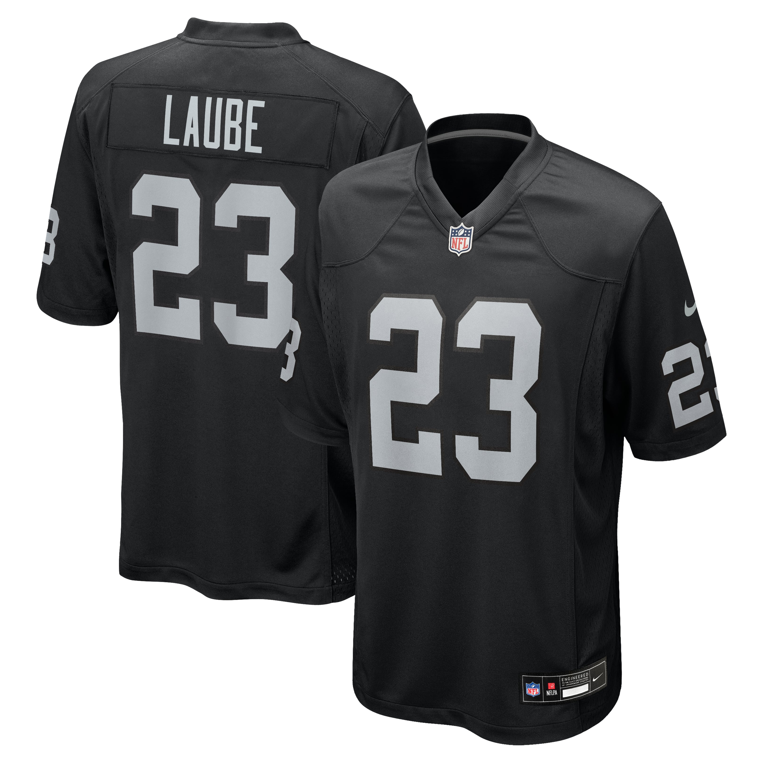 Men's Nike Dylan Laube  Black Las Vegas Raiders Team Game Jersey