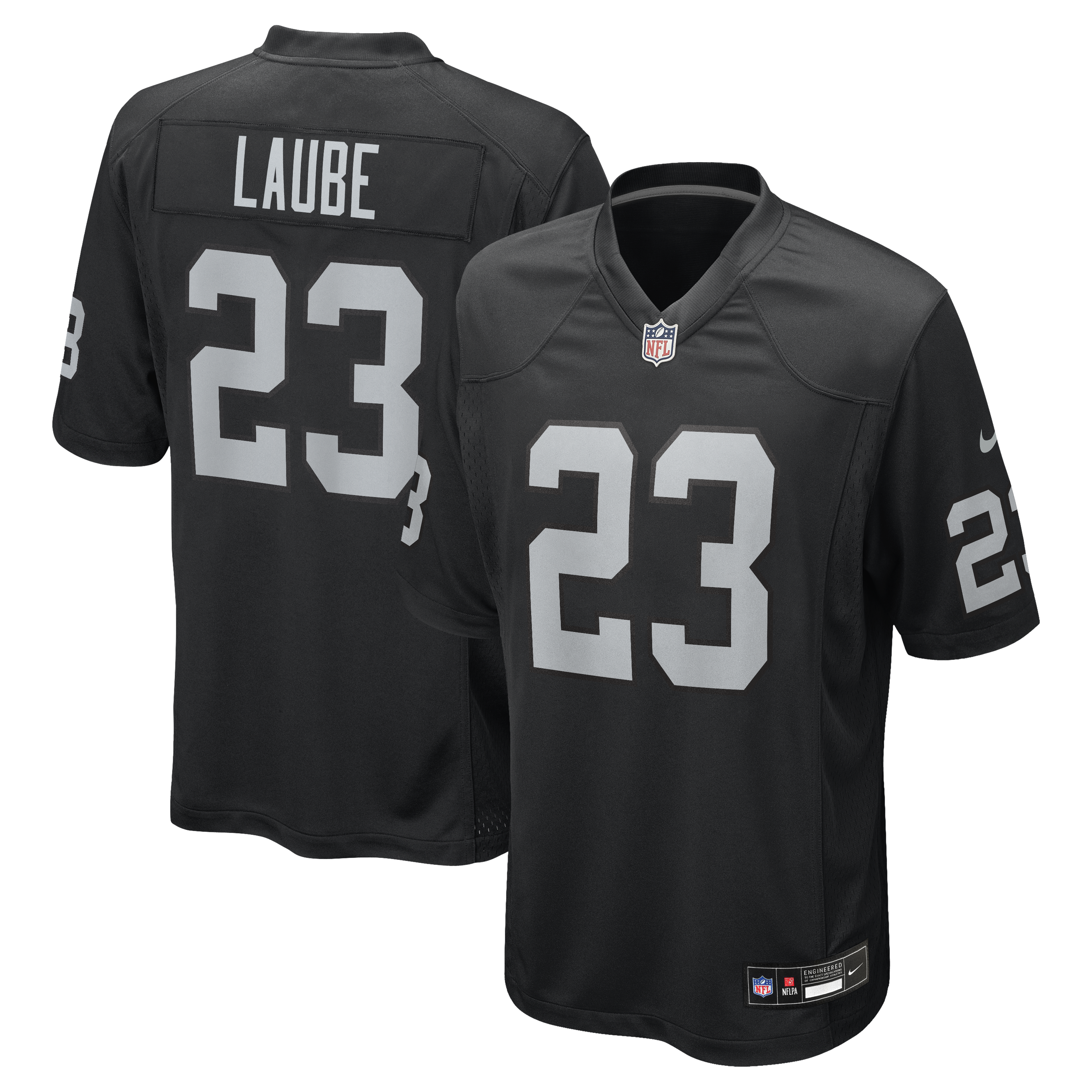 Men's Nike Dylan Laube Black Las Vegas Raiders Team Game Jersey