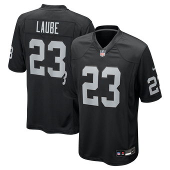 Men's Nike Dylan Laube  Black Las Vegas Raiders Team Game Jersey