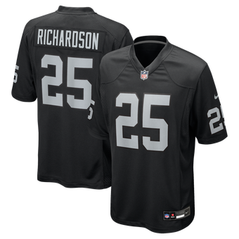 Men's Nike Decamerion Richardson  Black Las Vegas Raiders Team Game Jersey