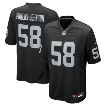 Men's Nike Jackson Powers-Johnson  Black Las Vegas Raiders Team Game Jersey