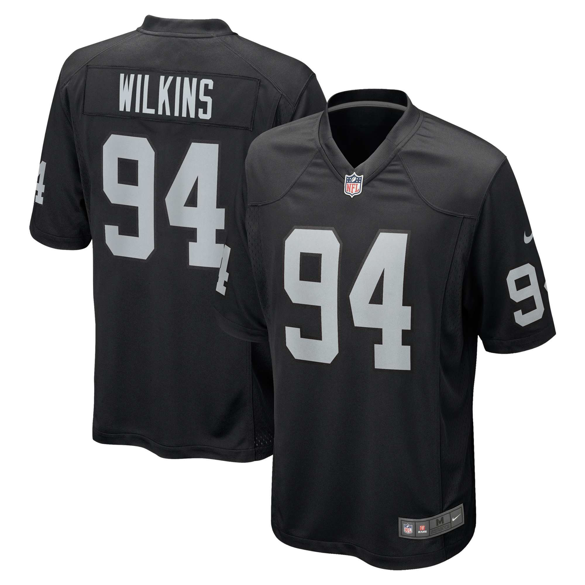 Men's Nike Christian Wilkins Black Las Vegas Raiders Team Game Jersey