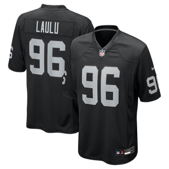 Men's Nike Jonah Laulu  Black Las Vegas Raiders Team Game Jersey