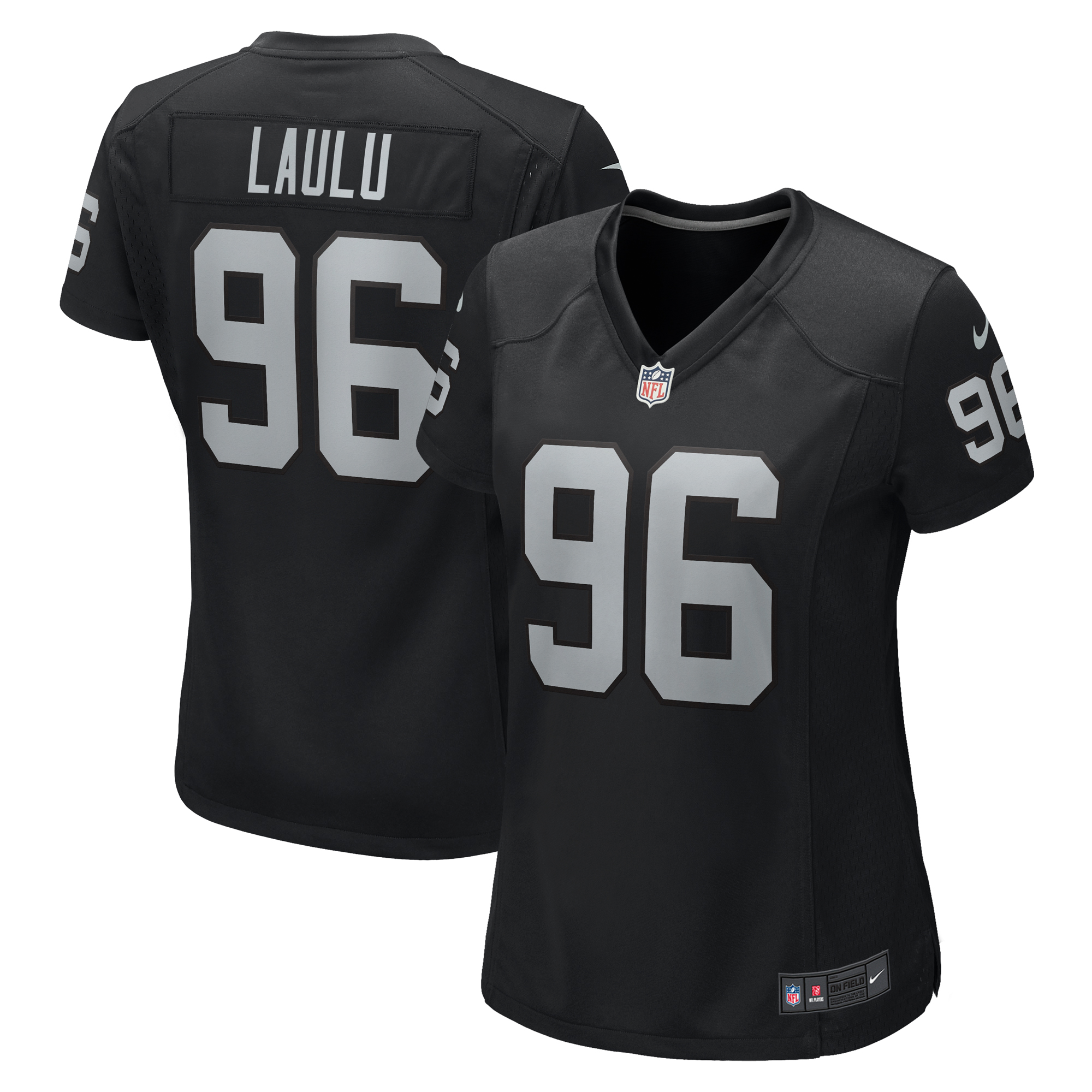 Women's Nike Jonah Laulu Black Las Vegas Raiders Game Jersey
