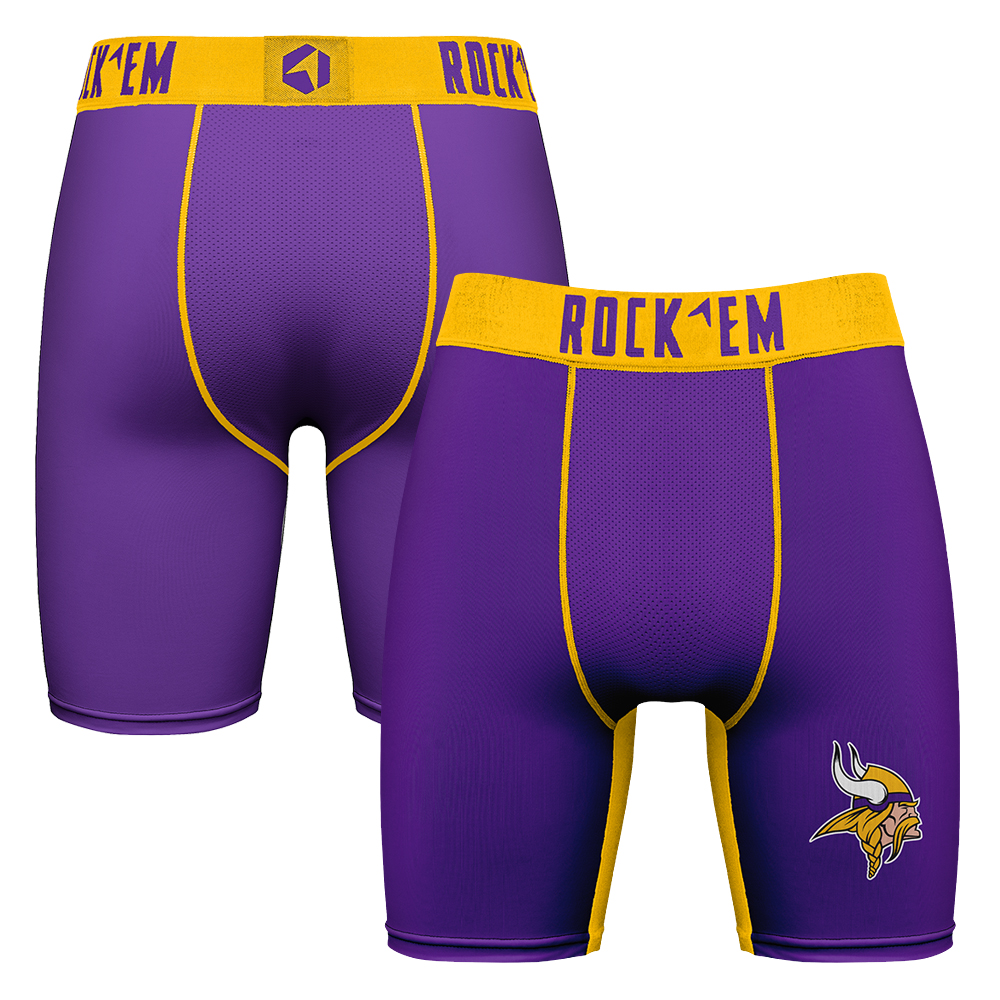 Men's Rock Em Purple Minnesota Vikings Primary Logo Boxer Briefs