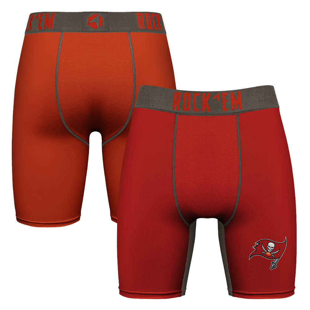 Men's Rock Em Red Tampa Bay Buccaneers Primary Logo Boxer Briefs