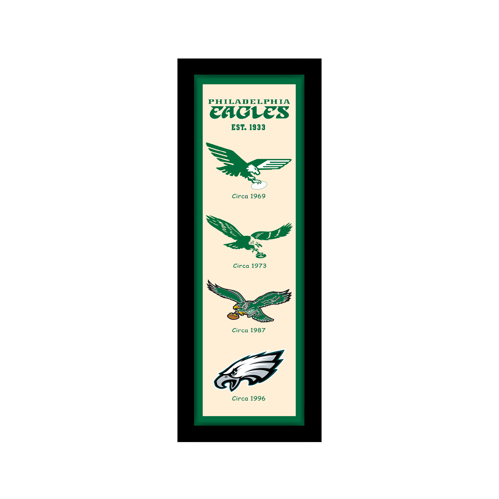 Philadelphia Eagles 8" x 26" Heritage Framed Wall Art