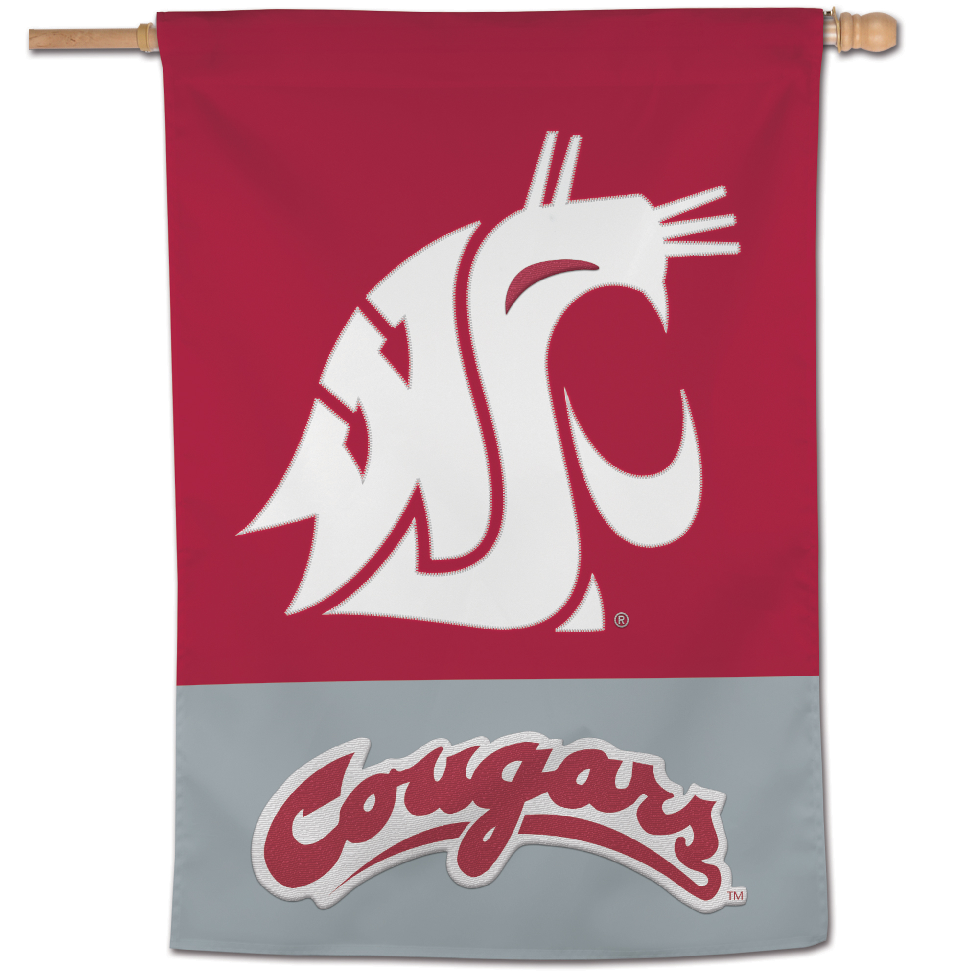 WinCraft Washington State Cougars 28" x 40" Applique Vertical Banner