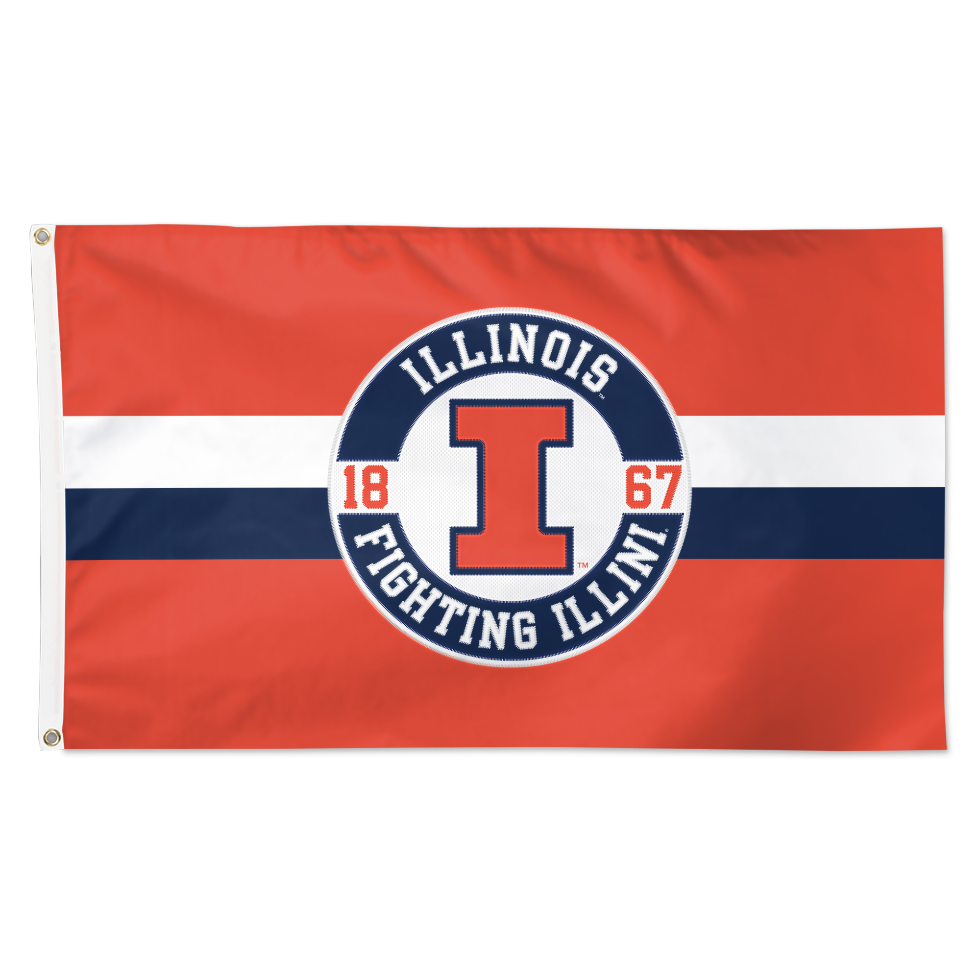 WinCraft Illinois Fighting Illini 3' x 5' Applique Flag