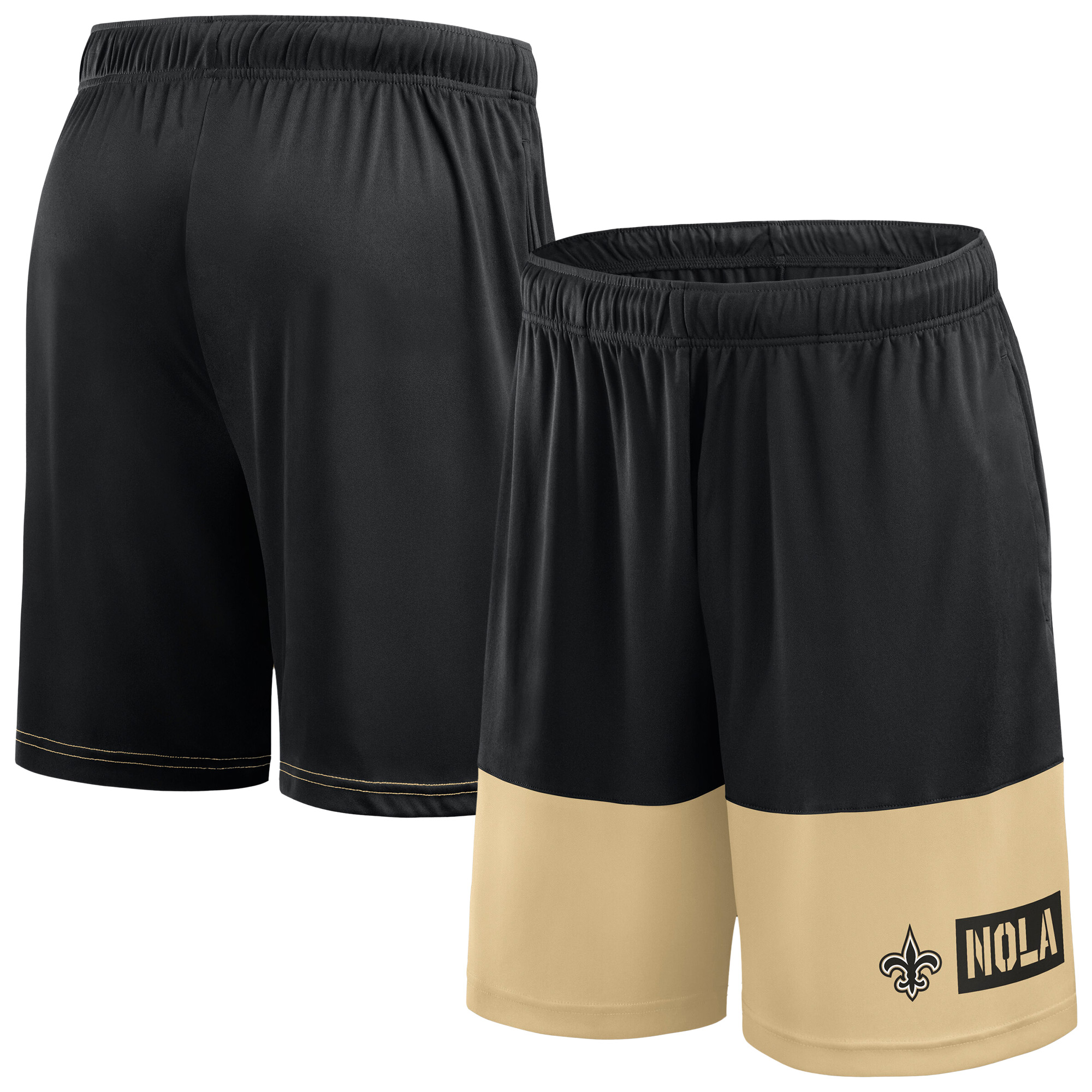 Men's Fanatics Black/Gold New Orleans Saints Big & Tall Best of the Best Performance Shorts