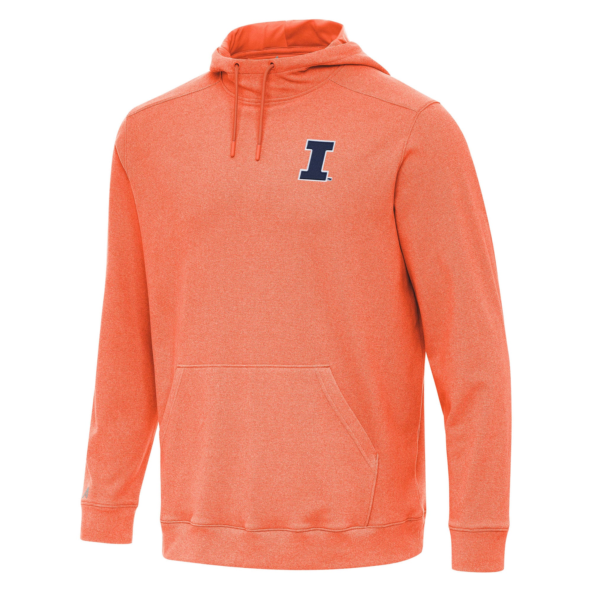 Men's Antigua Heather Orange Illinois Fighting Illini Cloud Pullover Hoodie