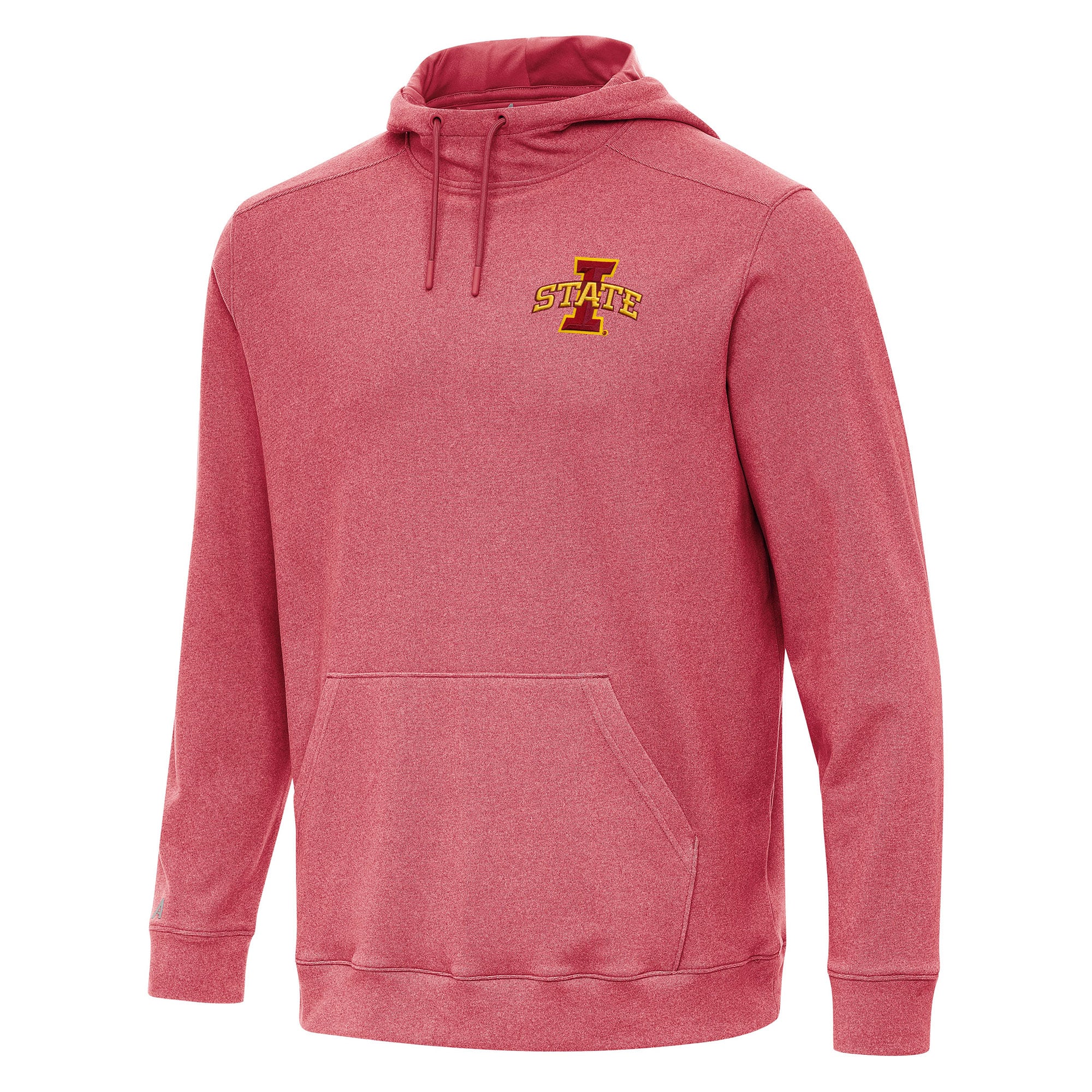 Men's Antigua Heather Cardinal Iowa State Cyclones Cloud Pullover Hoodie