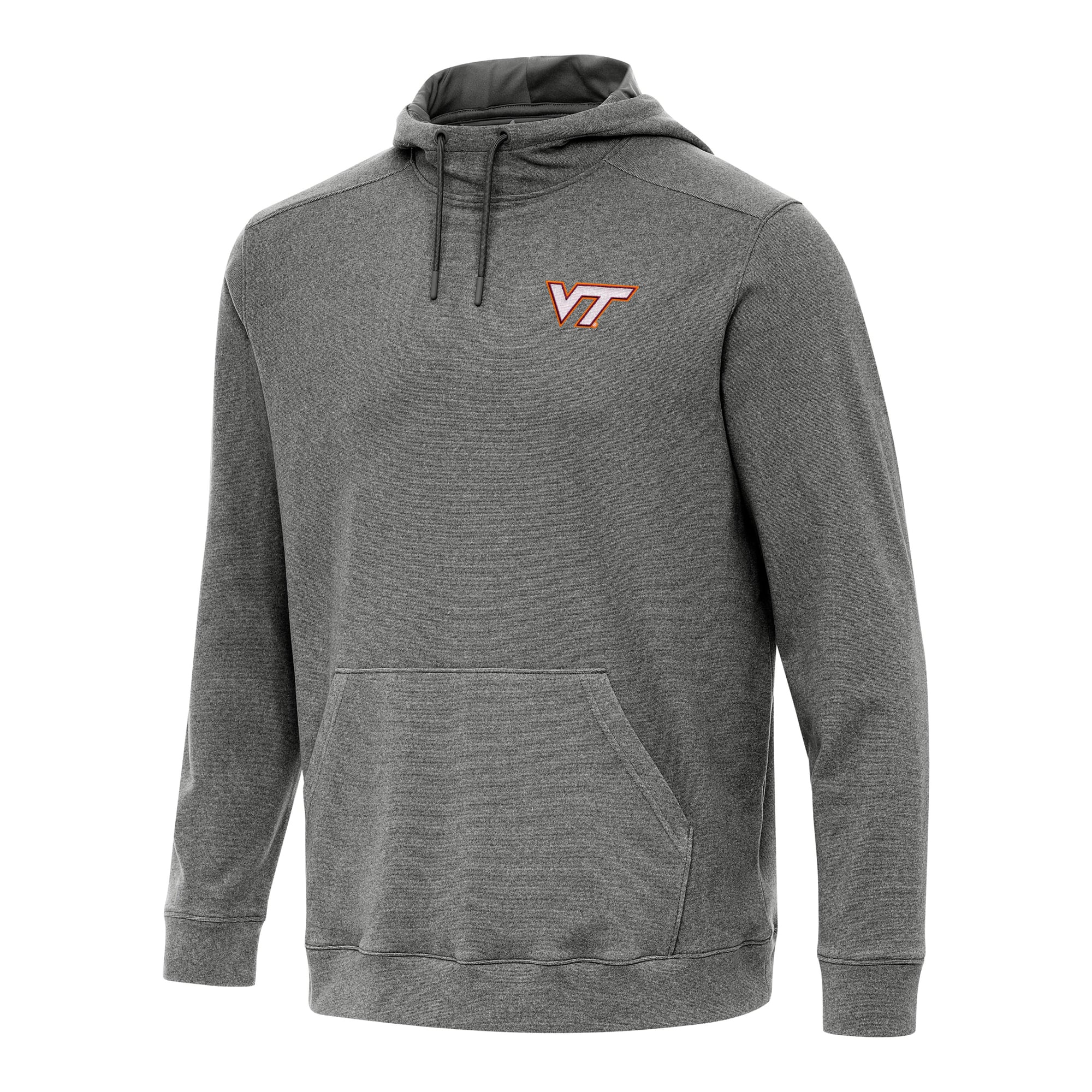 Men's Antigua Heather Charcoal Virginia Tech Hokies Cloud Pullover Hoodie