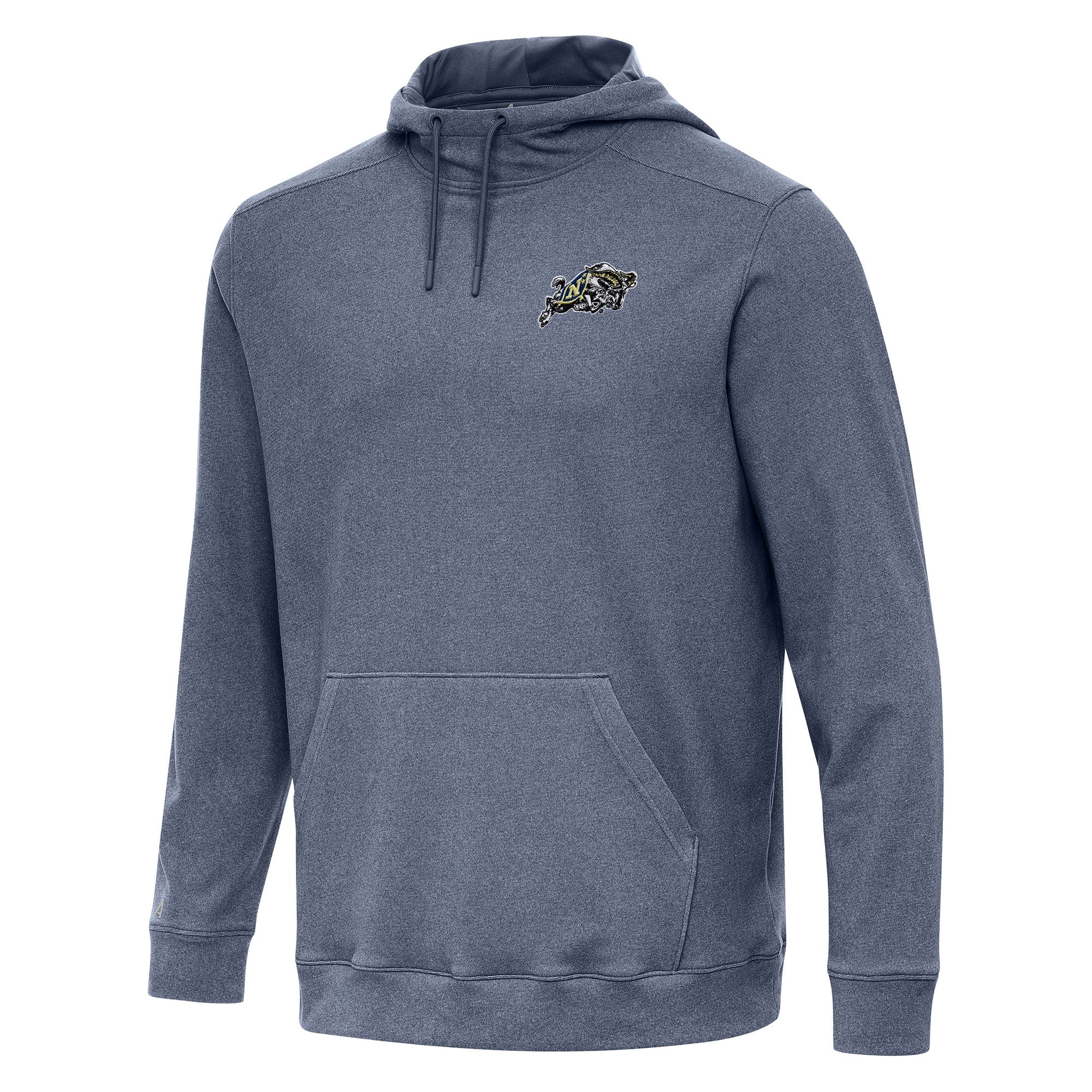 Men's Antigua Heather Navy Navy Midshipmen Cloud Pullover Hoodie
