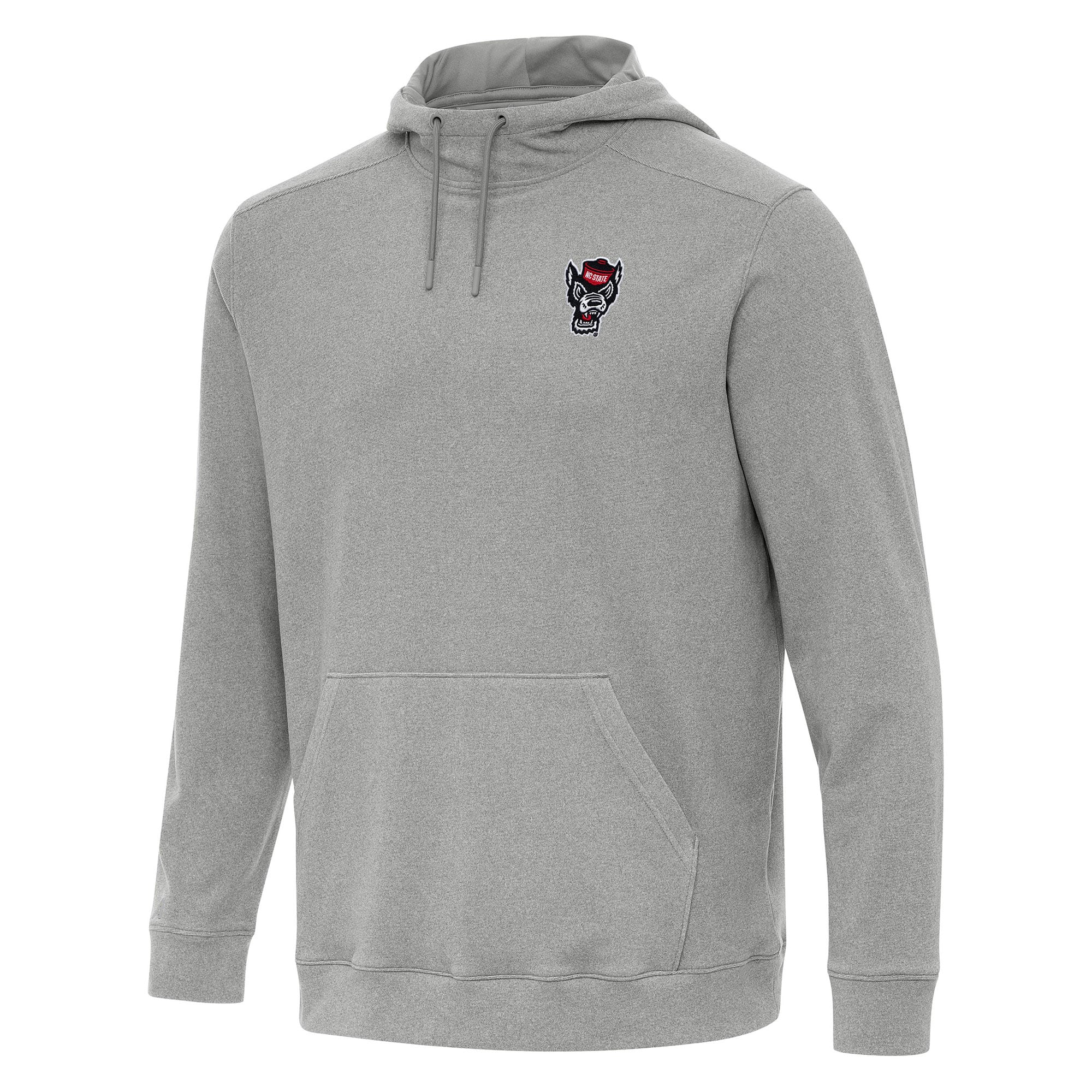 Men's Antigua Heather Gray NC State Wolfpack Cloud Pullover Hoodie