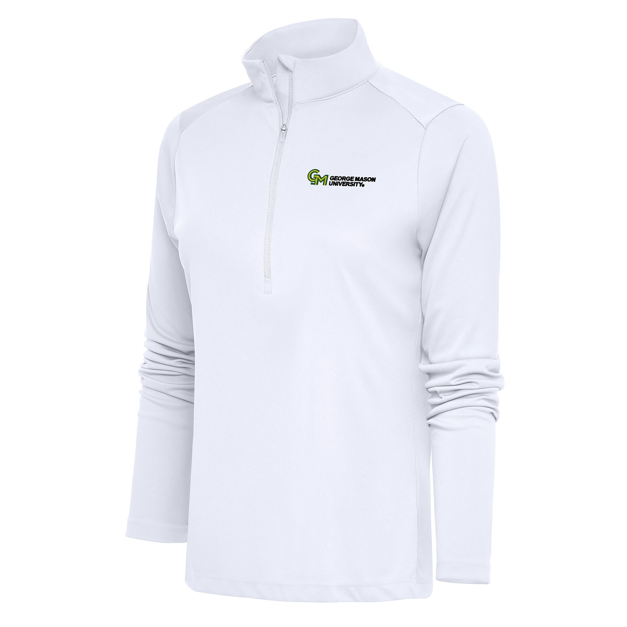 Women’s Antigua White George Mason Patriots Tribute Half-Zip Top Women’s Antigua White George Mason Patriots Tribute Half-Zip Top