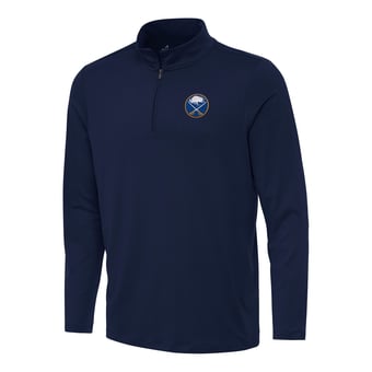 Men's Antigua Navy Buffalo Sabres Reprocess Quarter-Zip Top