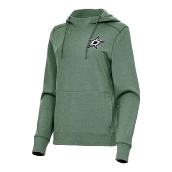 Women's Antigua Hunter Green Dallas Stars Justice Pullover Hoodie